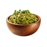 Castanho tigela do guacamole isolado em transparente fundo png