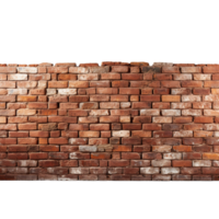Brown brick wall isolated on transparent background png