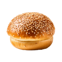 Bun with sesame isolated on transparent background png