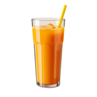 morot juice glas isolerat på transparent bakgrund png