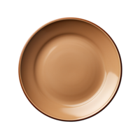 Brown plate isolated on transparent background png