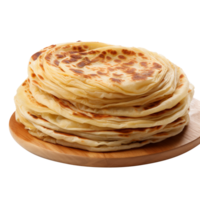 Butter Paratha isolated on transparent background png