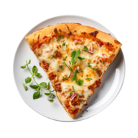 Calzone Pizza sur une blanc assiette isolé sur transparent Contexte png