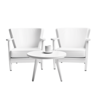 chaise et café table isolé sur transparent Contexte png