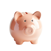 Ceramic piggy bank isolated on transparent background png