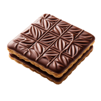 Chocolate biscuit isolated on transparent background png