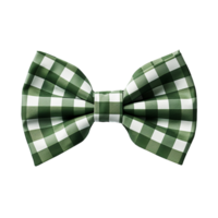 Checkered green Bow tie isolated on transparent background png