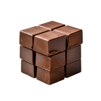 chocolate cube isolated on transparent background png