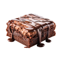 Chocolate brownie isolated on transparent background png