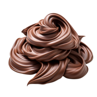Chocolate curls isolated on transparent background png