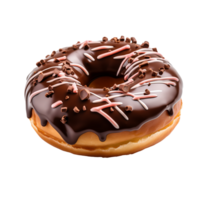 chocolate donut isolated on transparent background png