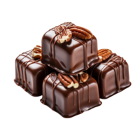 Chocolat praliné isolé sur transparent Contexte png