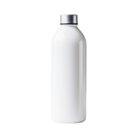 cerca arriba de un blanco blanco botella aislado en transparente antecedentes png