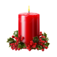 Christmas Candle isolated on transparent background png