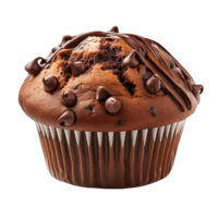 chocolate muffin isolated on transparent background png
