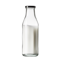 Classic glass milk bottle isolated on transparent background png