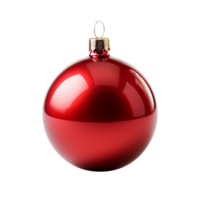 Christmas red bauble isolated on transparent background png