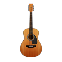 Classic acoustic guitar isolated on transparent background png