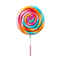 colorful lollipop isolated on transparent background png