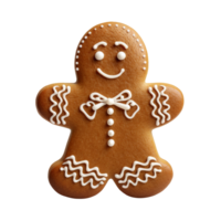 christmas gingerbread man isolated on transparent background png