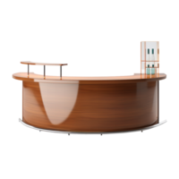 curvo bar mostrador aislado en transparente antecedentes png