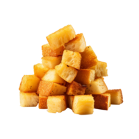 Croutons isolated on transparent background png