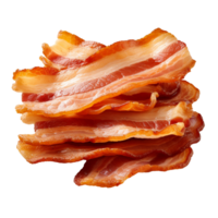 cocido tocino rashers aislado en transparente antecedentes png