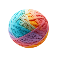 Colorful Yarn Ball isolated on transparent background png