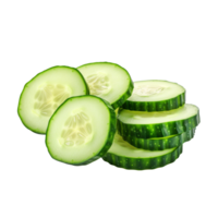 pepino fatiado isolado em transparente fundo png