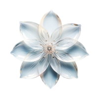 Crystal flower isolated on transparent background png