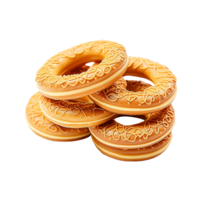 Cookie rings isolated on transparent background png