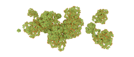 vert forêt isolé sur Contexte. 3d le rendu - illustration png