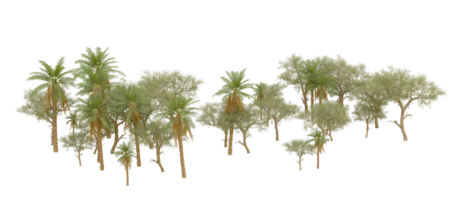 Grün Wald isoliert auf Hintergrund. 3d Rendern - - Illustration png