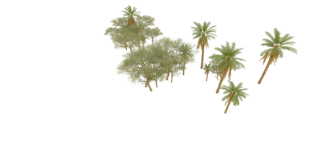 vert forêt isolé sur Contexte. 3d le rendu - illustration png