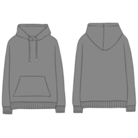 gris sweat à capuche maquette illustration png