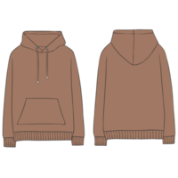 lumière marron sweat à capuche maquette illustration png