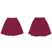 maroon short skirt mockup illustration png