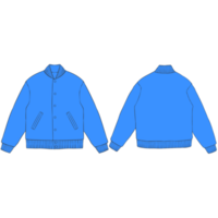 bleu université bombardier veste maquette illustration png