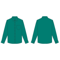 verde lungo manica pulsante camicia modello illustrazione png
