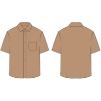 Licht braun kurz Ärmel Hemd Kleid Attrappe, Lehrmodell, Simulation Illustration png