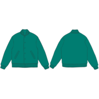 verde varsity bombardiere giacca modello illustrazione png