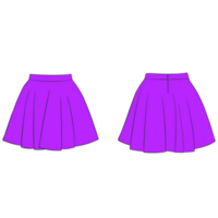 purple short skirt mockup illustration png