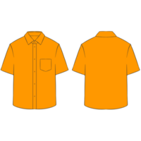 arancia corto manica camicia vestito modello illustrazione png