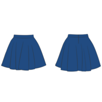 navy blue short skirt mockup illustration png