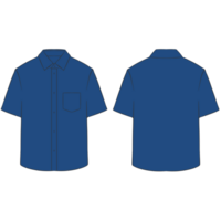 Marina Militare blu corto manica camicia vestito modello illustrazione png