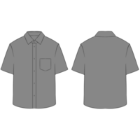 grigio corto manica camicia vestito modello illustrazione png