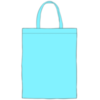 light blue tote bag mockup illustration png