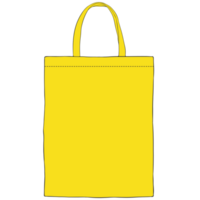 yellow tote bag mockup illustration png