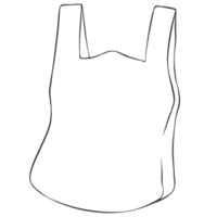 Plastique sac noir contour png