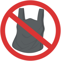 Nein schwarz Plastik Tasche Warnung Symbol Illustration png